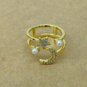 Gold plated adjustable ring for women's , New with tags